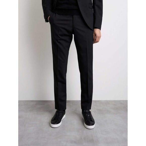 𝅺TIGER of Sweden BNWOT "Tordon" Trouser 50R = US 40 New Black Check Print Linen - Picture 1 of 7